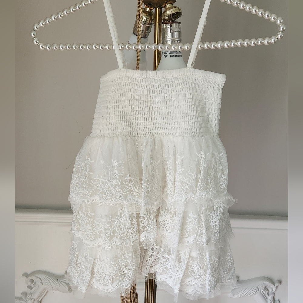 Girls Elegant Zara Kids White Lace Top